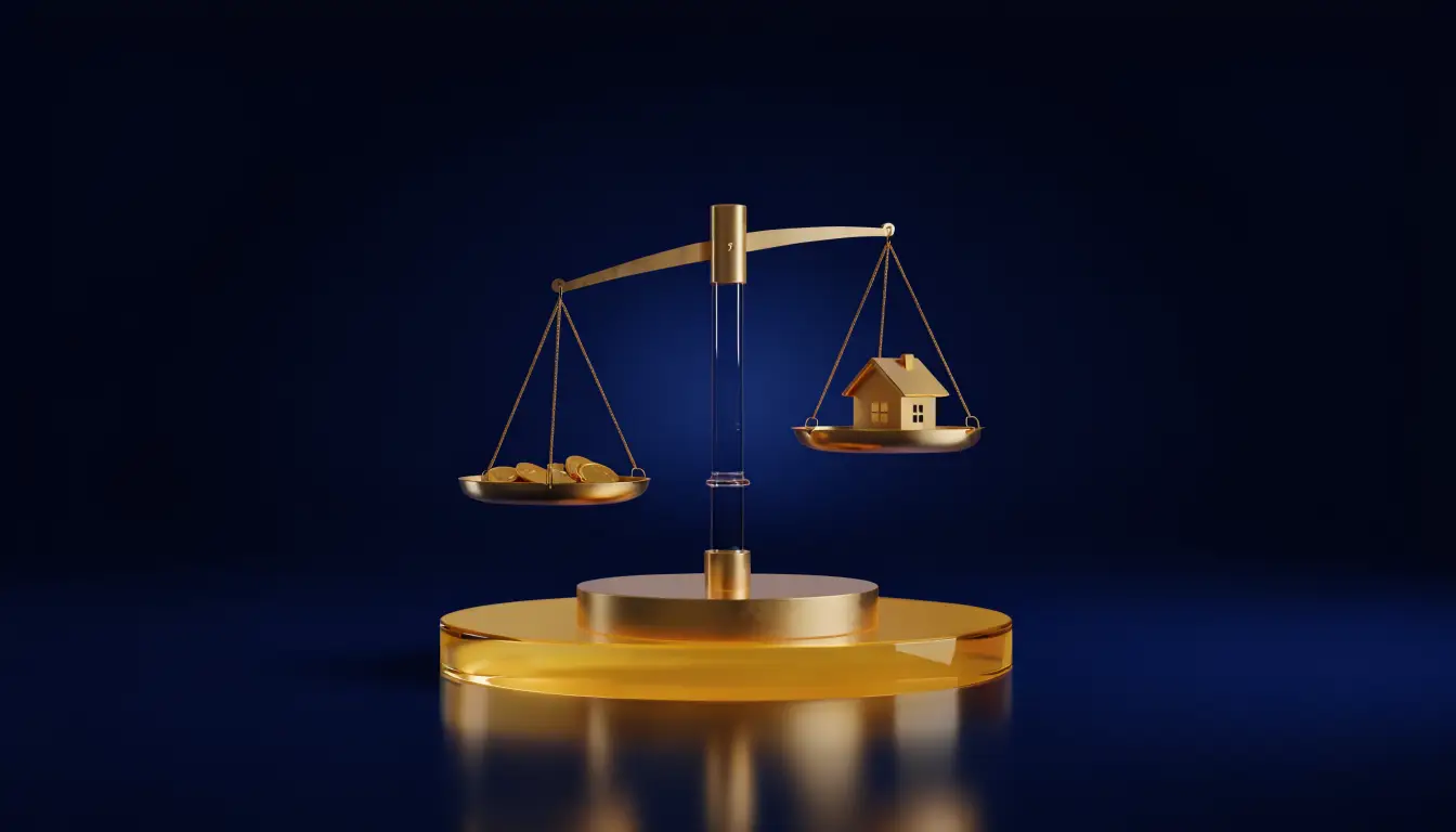 Balance dorée, illustration du choix entre solutions patrimoniales